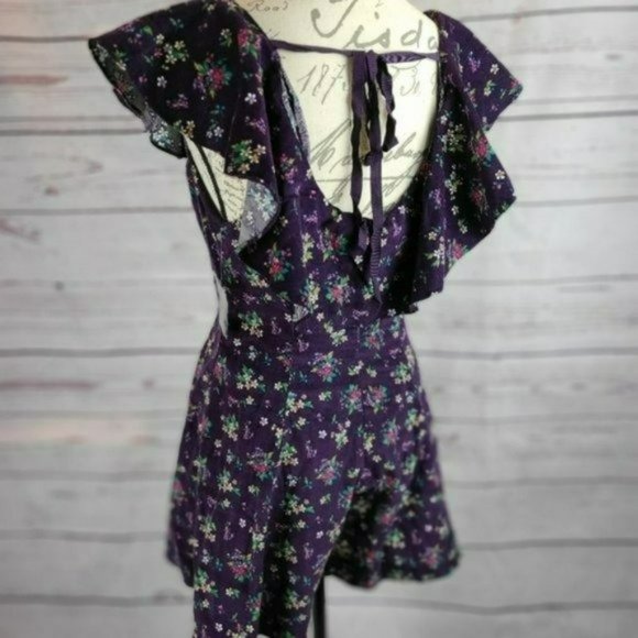 Free People Violet Visions Floral Romper -S - Picture 8 of 9